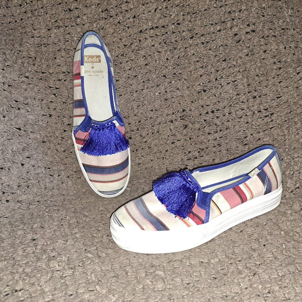 KEDS X KATE SPADE NEW YORK Triple Decker Tassel-Stripe Multi-Sz 8-Excellent